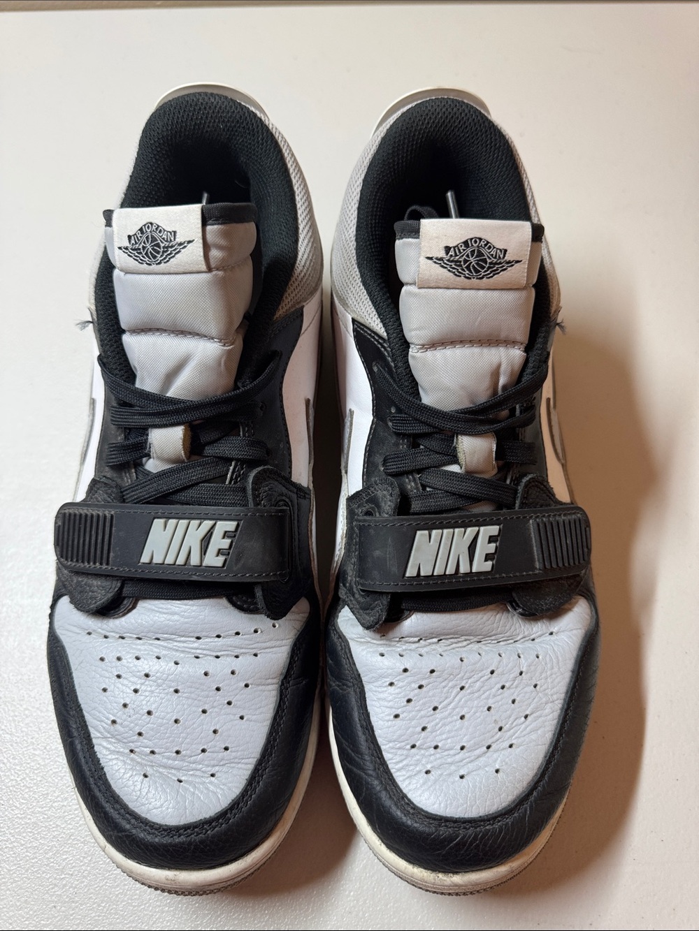 Nike Black and White Low-Top Strap Sneakers